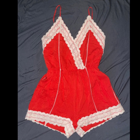 Active USA orange romper - Picture 1 of 3